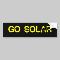 GO SOLAR bumper stickers