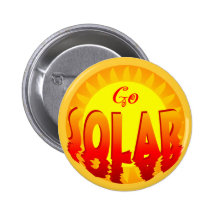 Go Solar Energy Saying Button