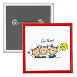 Go Team Cheerleaders T-shirts and Gifts Pin