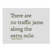 Go the Extra Mile - motivational postcard