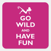 Go Wild Square Sticker