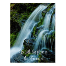 Go with the flow in the Poconos!Waterfall Postcard