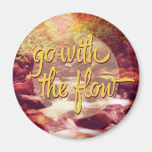 Go With The Flow River Magnet
