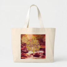 Go With The Flow River Tote Bags