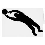 goal keeper greeting card