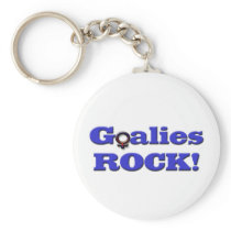 Goalies ROCK!-Female Symbol Keychain