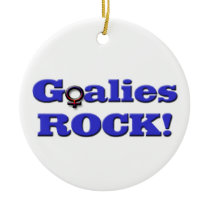 Goalies ROCK!-Female Symbol Christmas Tree Ornament