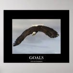GOALS Bald Eagle Motivational Poster posters