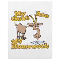 goat ate my homework funny cartoon full colour flyer