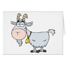Goat Cartoon Character Cards