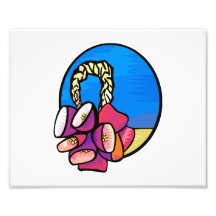 Goat Hoof Rattle Blue Background Photo Print