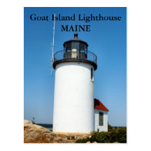Goat Island Lighthouse, Maine Postcard