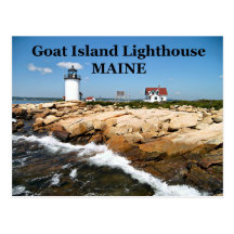 Goat Island Lighthouse, Maine Postcard