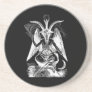 Goat Of Mendes- Black And White Beverage Coaster