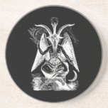 Goat Of Mendes- Black And White coasters