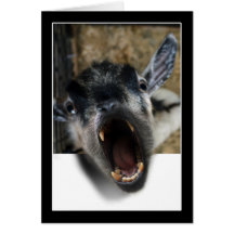 Goat Screaming to Get Out Greeting Card