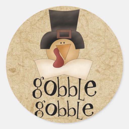 Gobble Gobble Turkey Sticker
