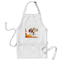 Gobble til you Wobble Thanksgiving Basset Apron