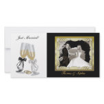 Goblets Gold Wedding Photo Card photo cards