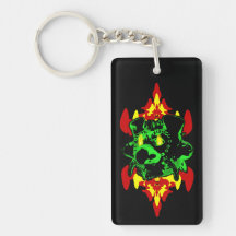 Goblin Fire Rectangle Acrylic Keychain