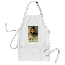 Goblins Peeking Vintage Halloween Art Apron