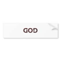 God Anagram Bumper Sticker
