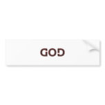 God Anagram bumper stickers