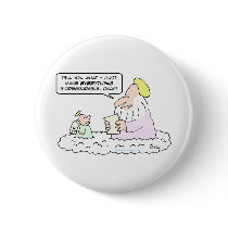 god angel biodegradable creation pinback button
