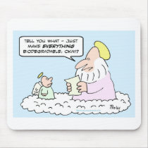 god angel biodegradable creation mousepads