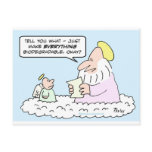 god angel biodegradable creation post card