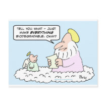 god angel biodegradable creation post card