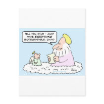 god angel biodegradable creation post cards