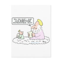 god angel biodegradable creation postcard