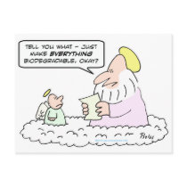 god angel biodegradable creation postcard