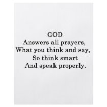 GOD ANSWERS ALL  PRAYERS CUSTOM FLYER
