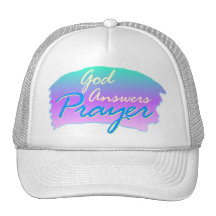 God answers prayer christian design hats