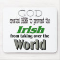 God Beer the Irish and World Conquest mousepads