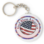 God Bless America 3 keychains