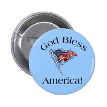 God Bless America Button