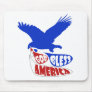 God Bless America Eagle Crying for Freedom Mousepad