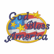 God Bless America Embroidered Shirt