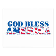God Bless America (flag) Postcards