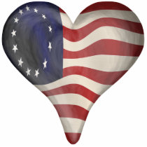 God Bless America In A Heart Photo Cutout