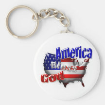 God Bless America Key chain