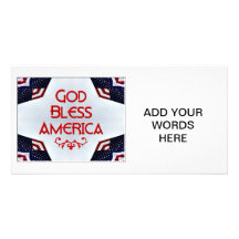 God bless America Photo Greeting Card