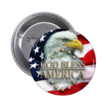 God Bless America Pinback Button