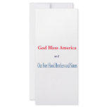 God Bless America rack cards