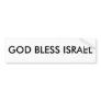 GOD BLESS ISRAEL BUMPER STICKERS