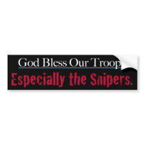 God Bless Our Troops Bumpersticker Bumper Stickers