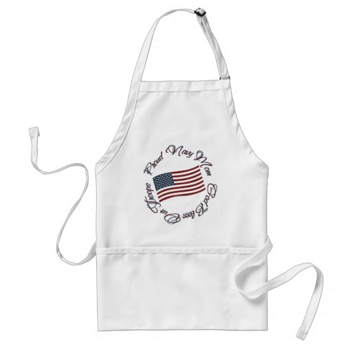 God Bless Our Troops, Proud Navy Mum Apron